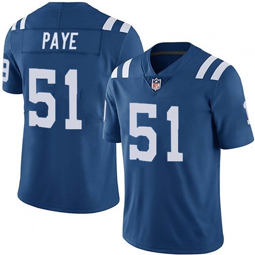 Men's Indianapolis Colts #51 Kwity Paye Blue 2021 Vapor Untouchable Limited Stitched Jersey
